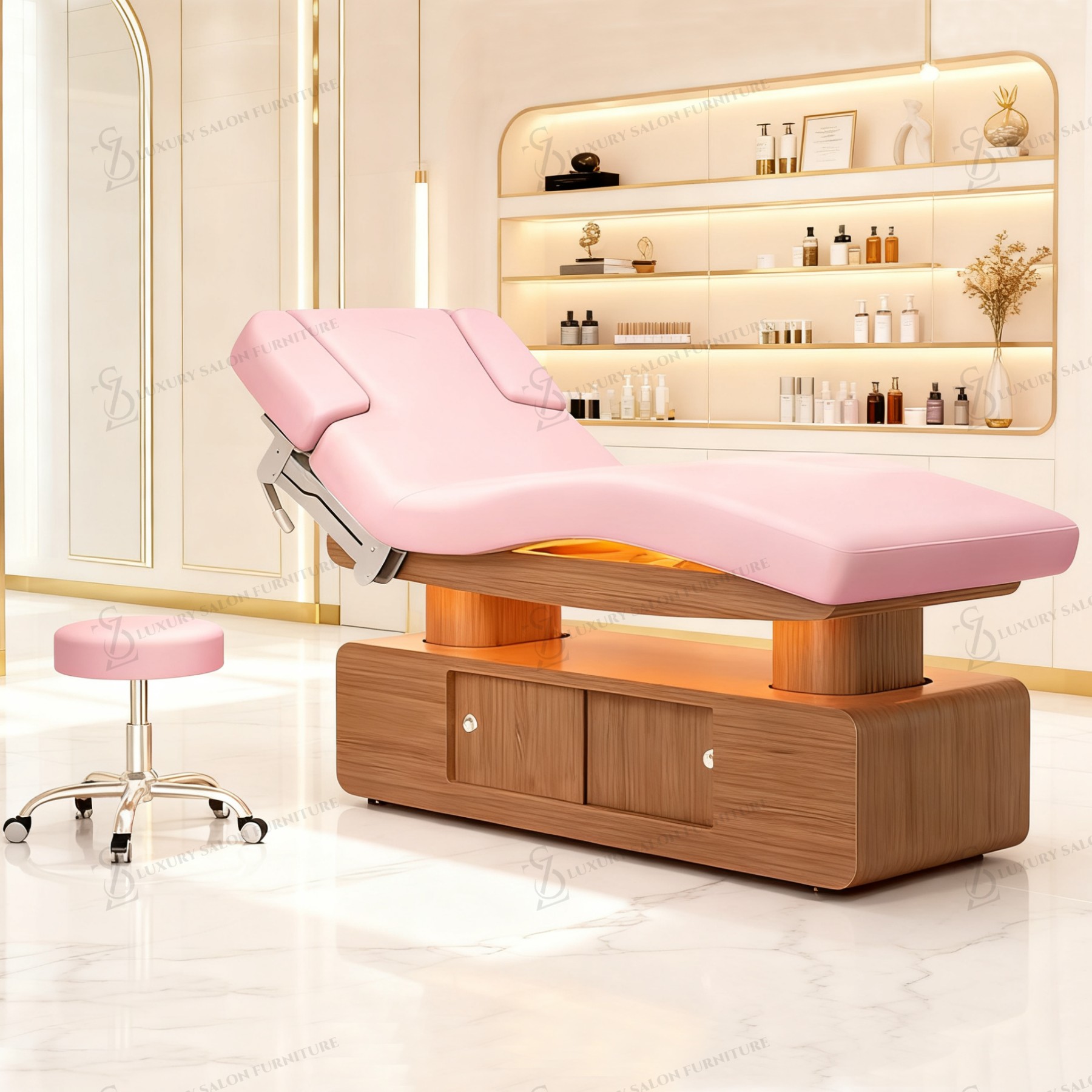 Wellness Spa And Massage - Luxury 3/4 Motors Pink Beauty Bed