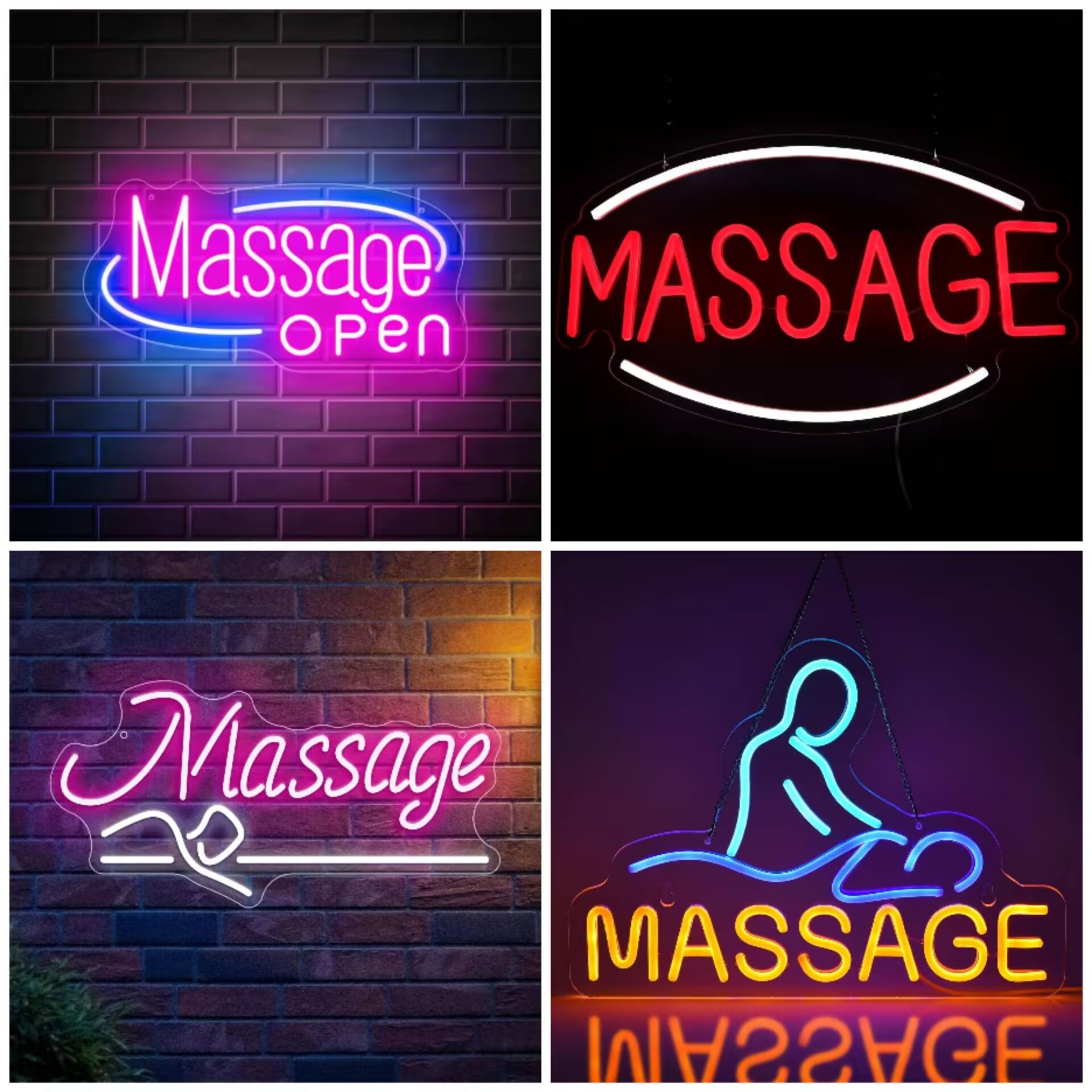 Massage Spa Open LED Neon Sign - Spa And Wellness Center recension och pris