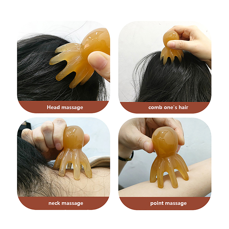 2Pcs Resin Octopus Comb Scalp  - Wellness Spa And Massage recension och pris