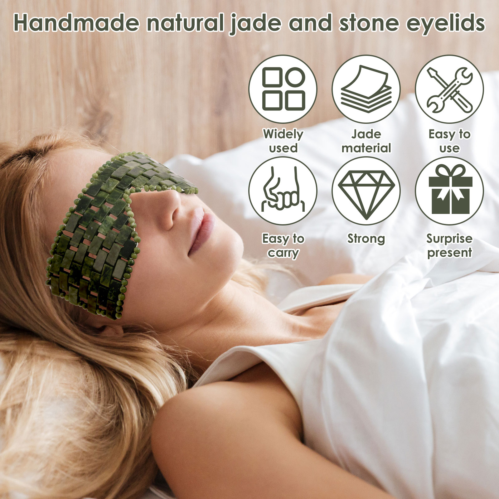 Natural Jade Face Eye Mask Coo - Eye Mask Heated recension och pris